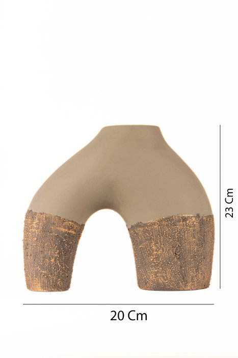 Aberto Design BK005 Maceta Decorativa de Cerámica Beige Aberto Design BK005 Maceta Decorativa de Cerámica Beige